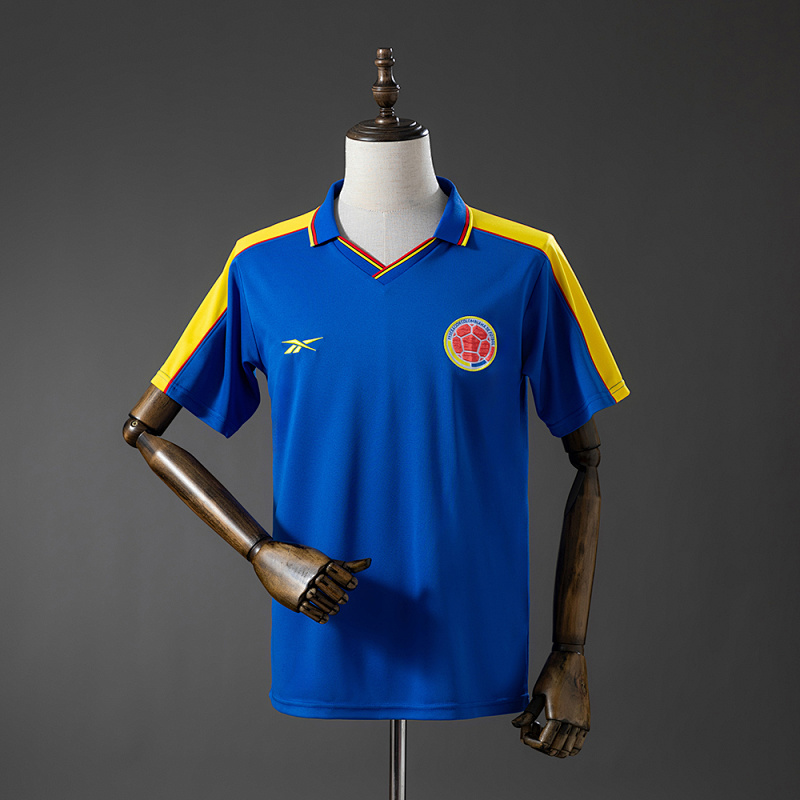 Camiseta retro de visitante de Colombia 1998, tallas S-XXL